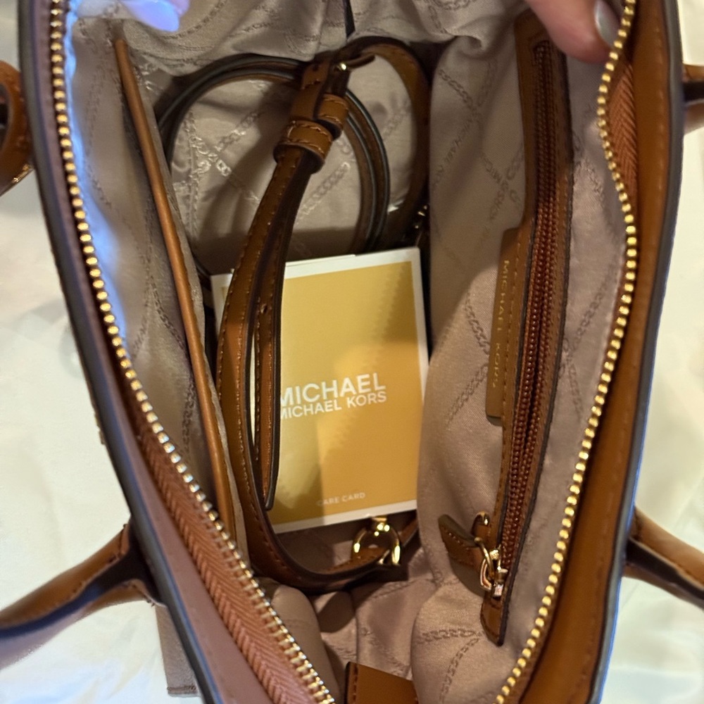 Michael Kors Brown Leather Handbag (crossbody)